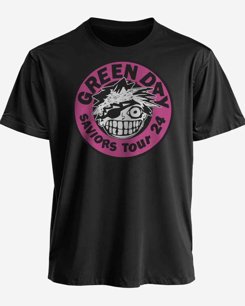 Polera premium Negro de Green Day Saviors Tour 24