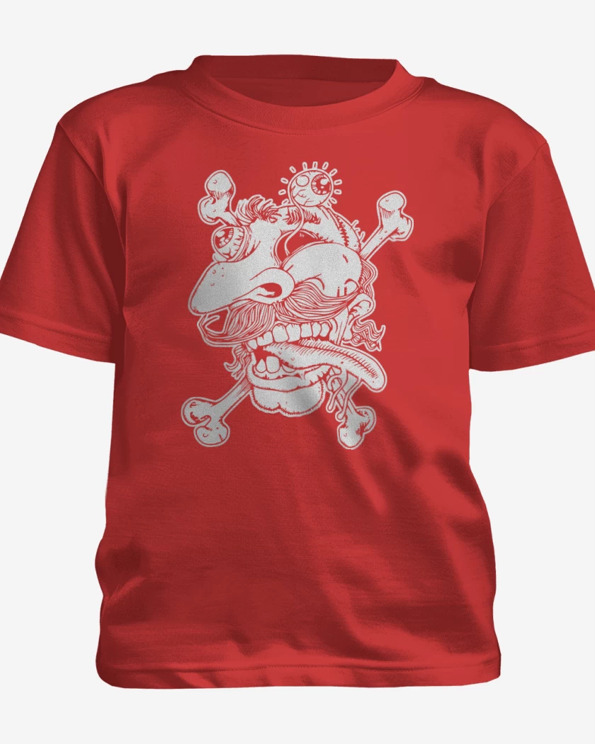 Polera de niño Rojo de Deformed Face
