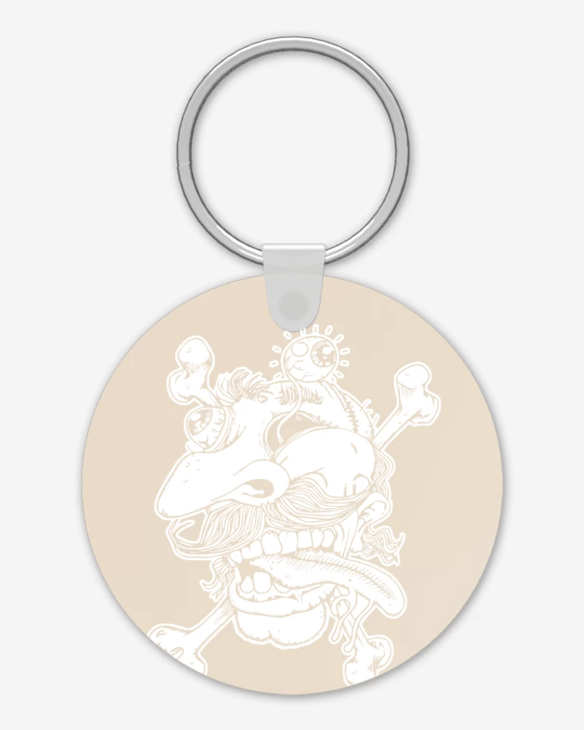 Llavero Beige de Deformed Face