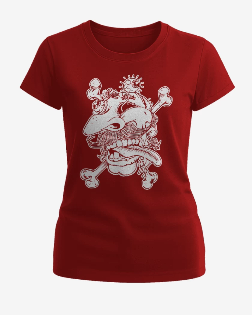 Polera de Mujer Rojo de Deformed Face
