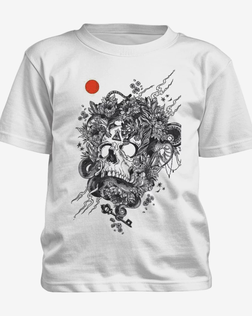 Polera de niño Blanco de Skull tiger