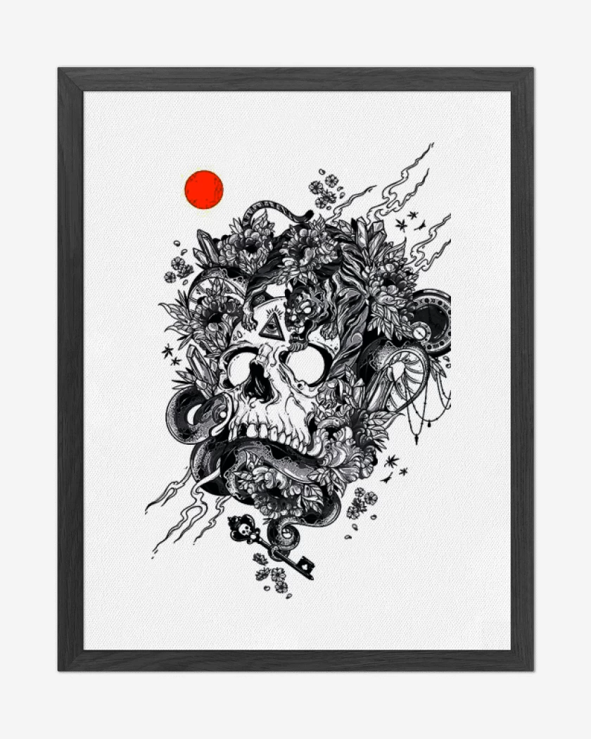 Cuadro decorativo Blanco de Skull tiger