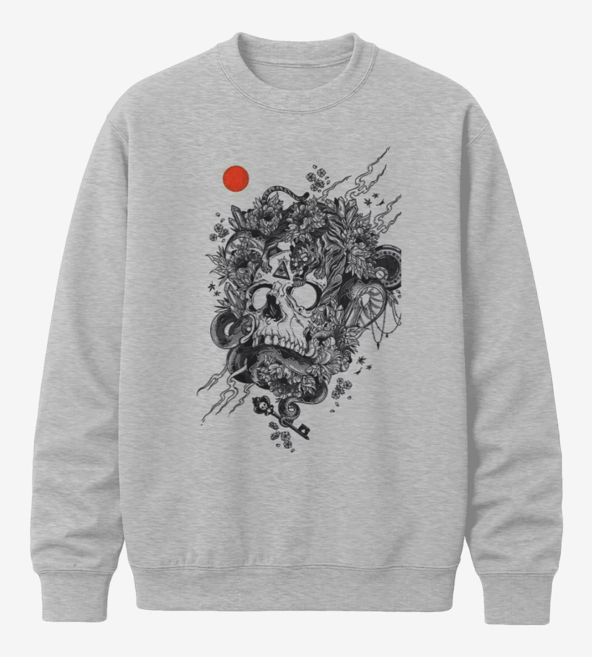 Poleron polo Gris Melange de Skull tiger