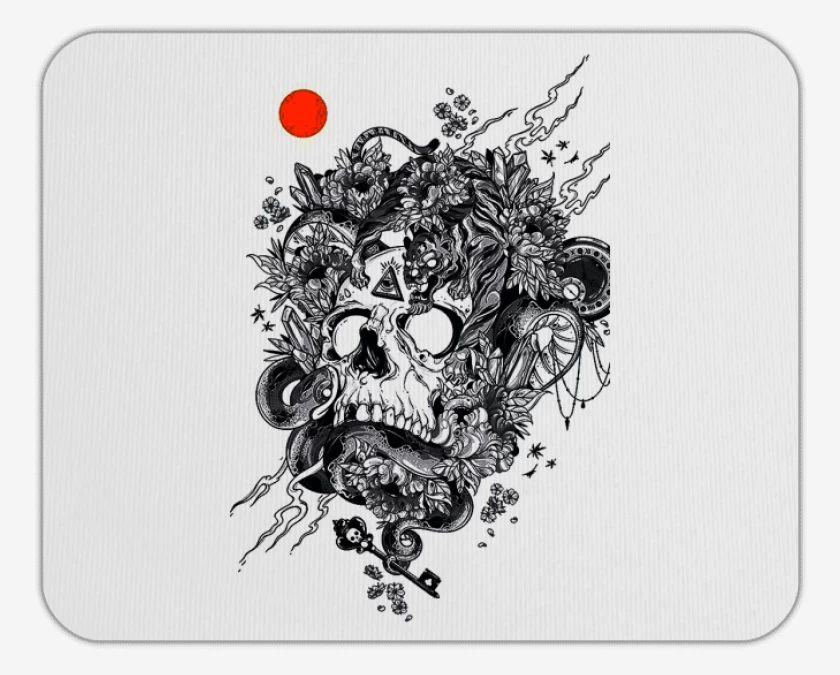 Mousepad Blanco de Skull tiger