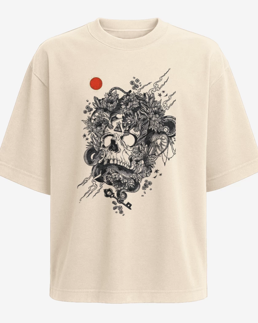 Polera Oversize Skull tiger