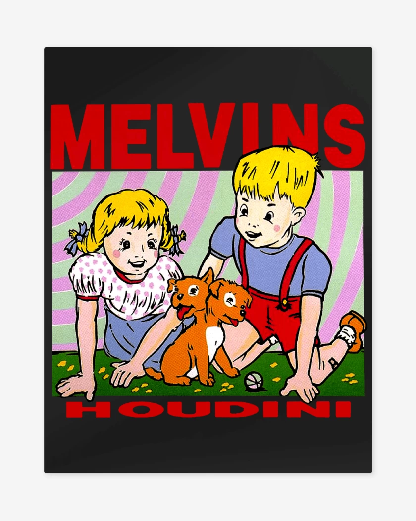 Print metalico Negro de Melvins Houdini