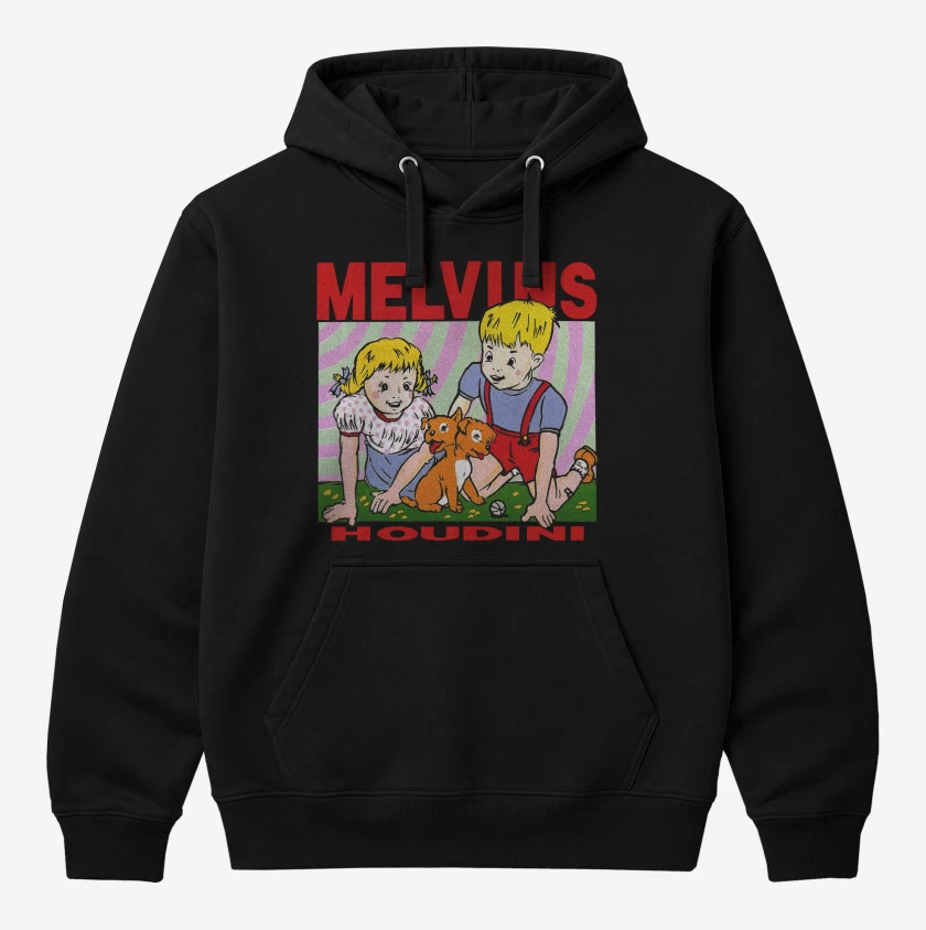 Polerón Canguro Negro de Melvins Houdini