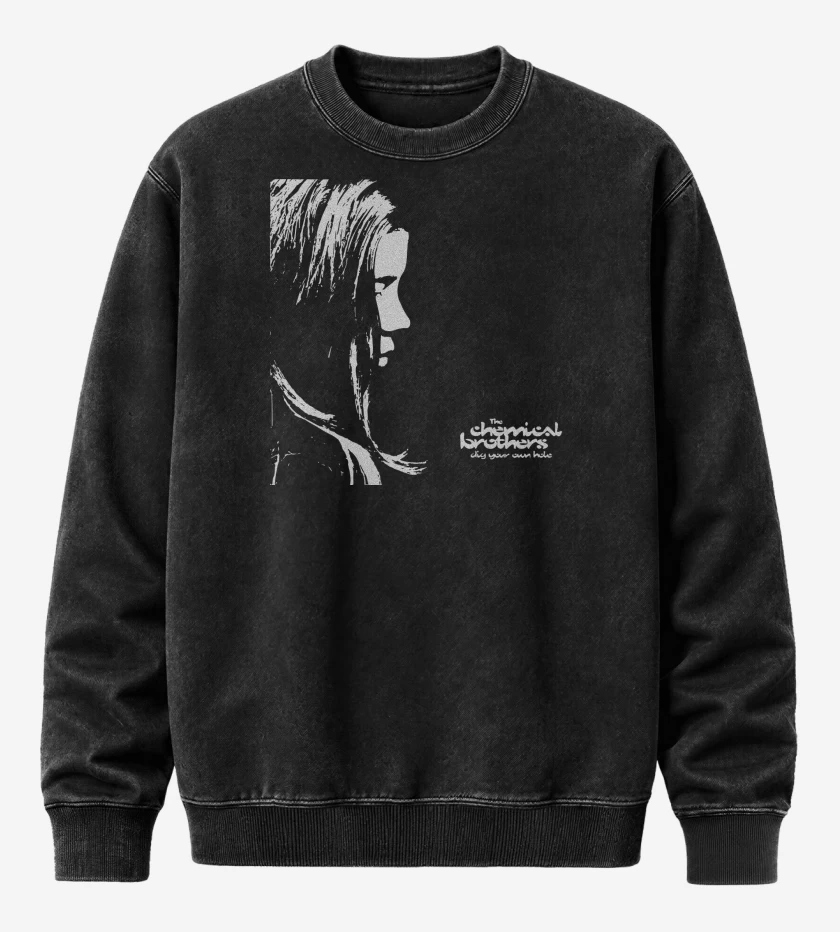 Poleron Polo Acid Wash Negro de Dig your own hole