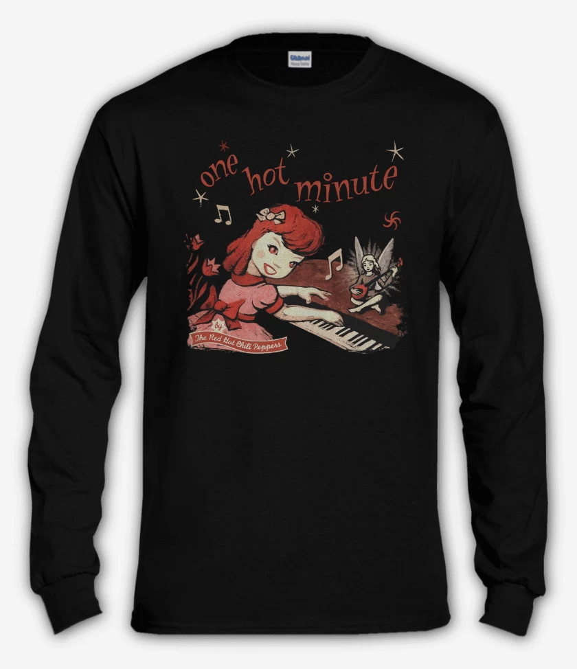 Polera manga larga Negro de One hot minute RHCP