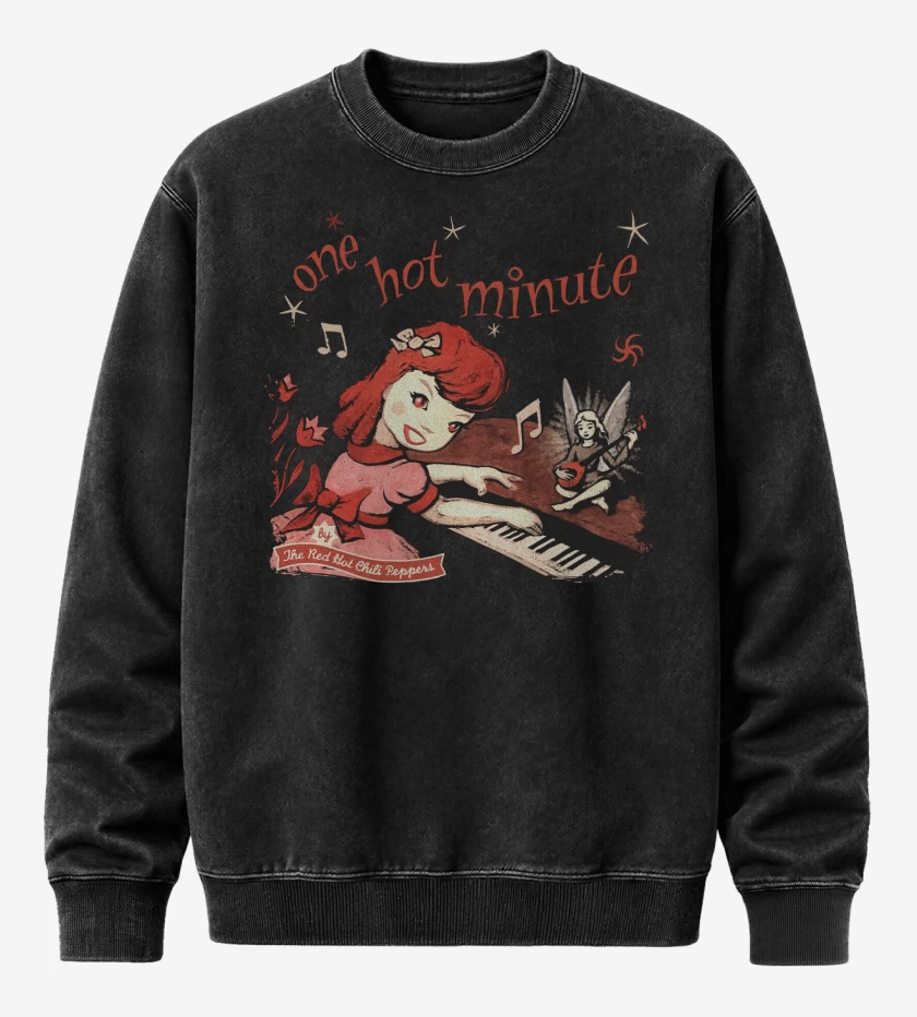 Poleron Polo Acid Wash Negro de One hot minute RHCP
