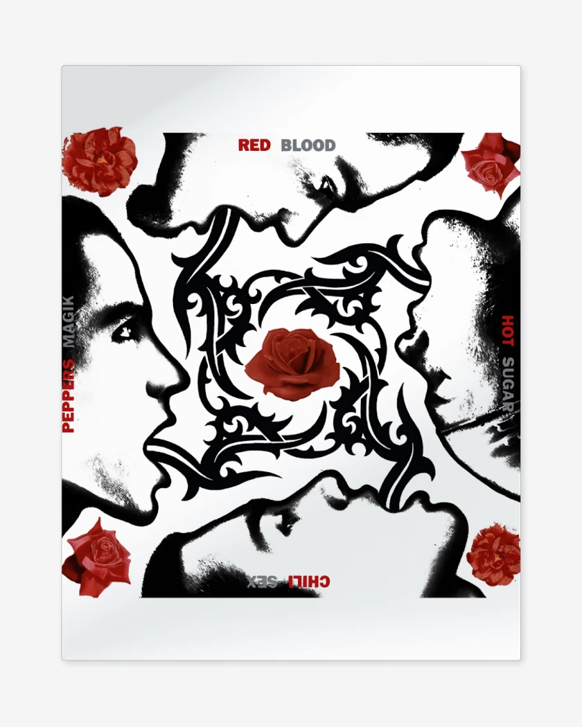 Print metalico Blanco de Blood sugar sex magik RHCP