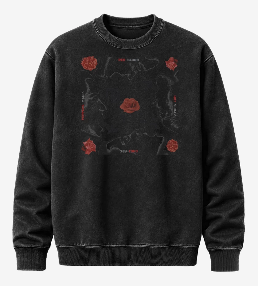 Poleron Polo Acid Wash Negro de Blood sugar sex magik RHCP