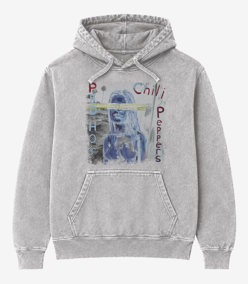 Poleron Canguro Acid Wash Gris Melange de By the way RHCP