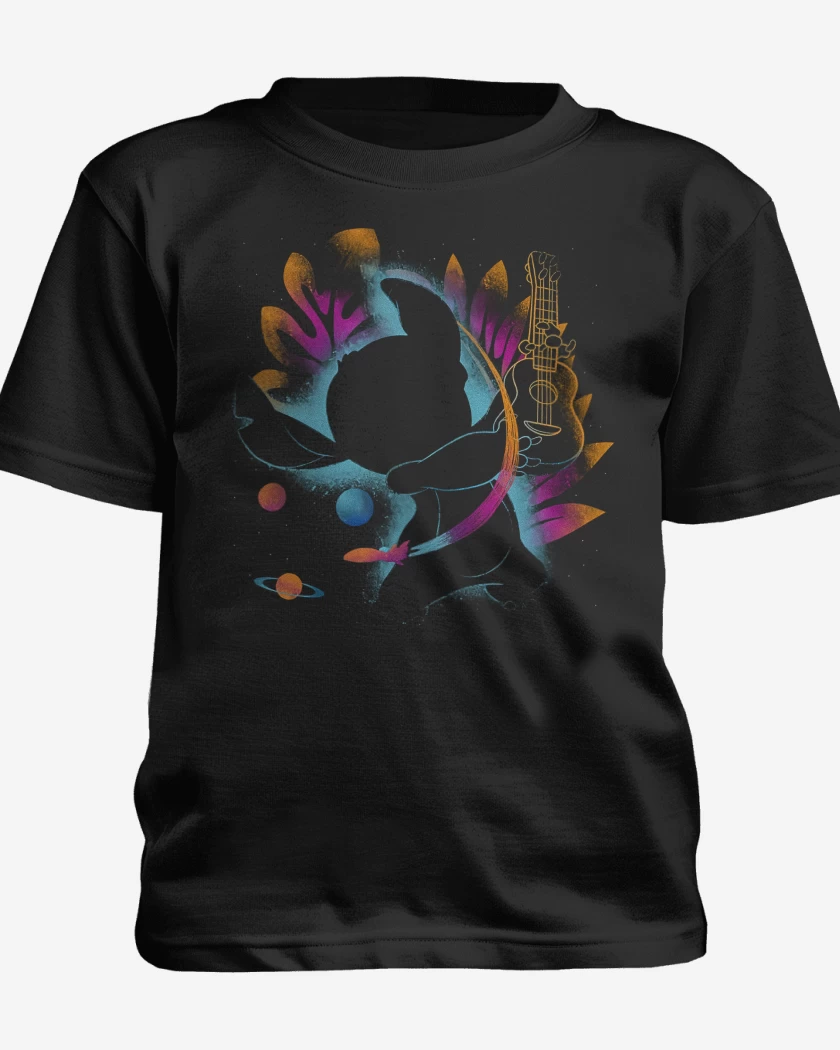 Polera de niño Negro de Guitar Stitch