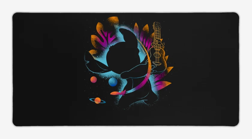 Mouse pad Gamer Negro de Guitar Stitch