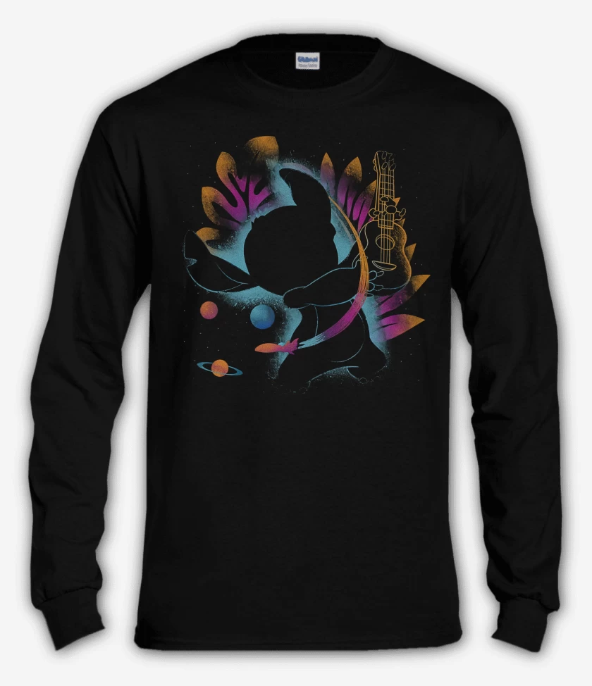 Polera manga larga Negro de Guitar Stitch