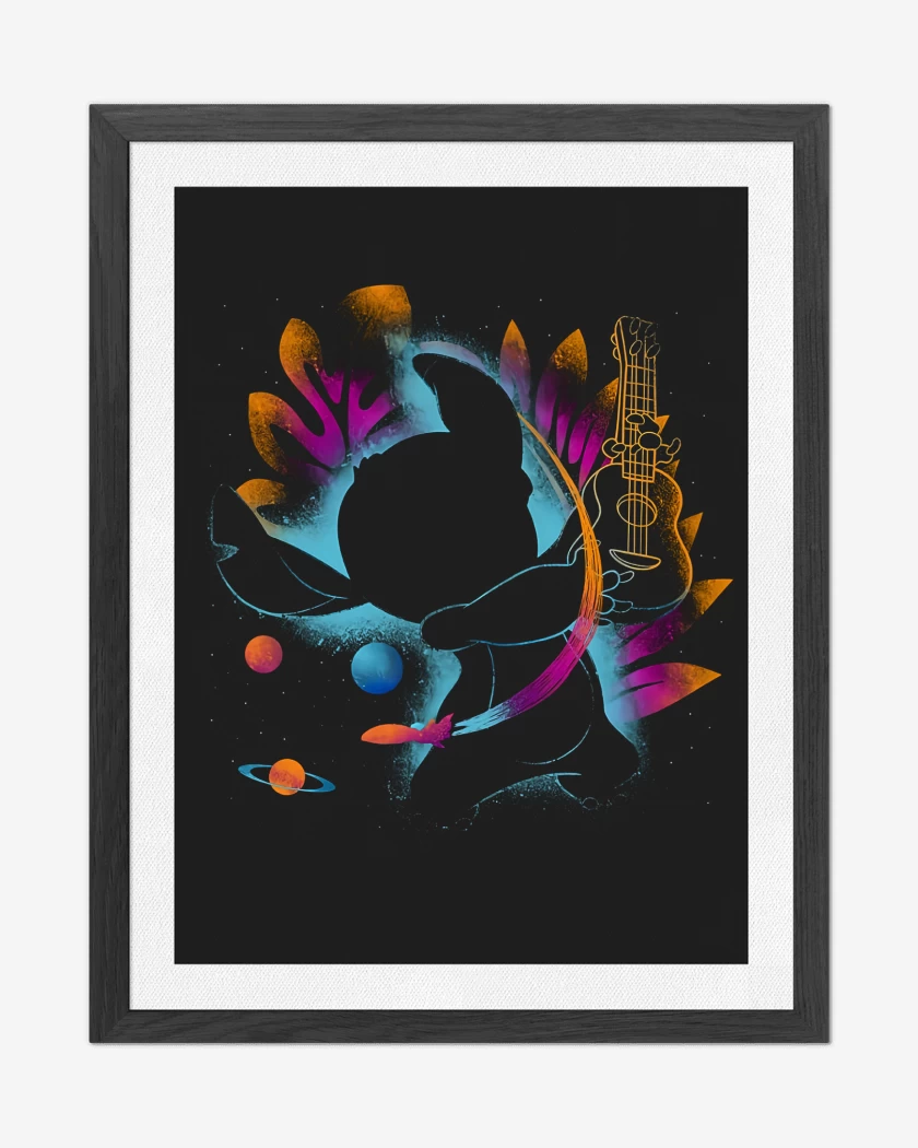 Cuadro decorativo Negro de Guitar Stitch