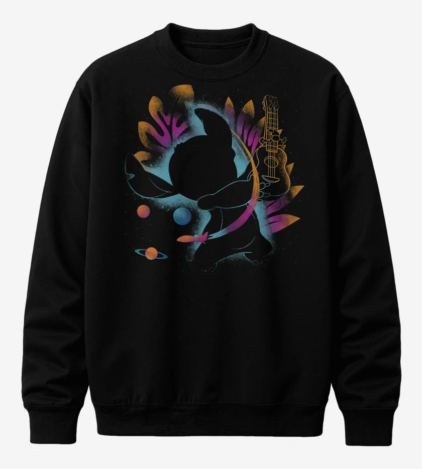 Poleron polo Negro de Guitar Stitch