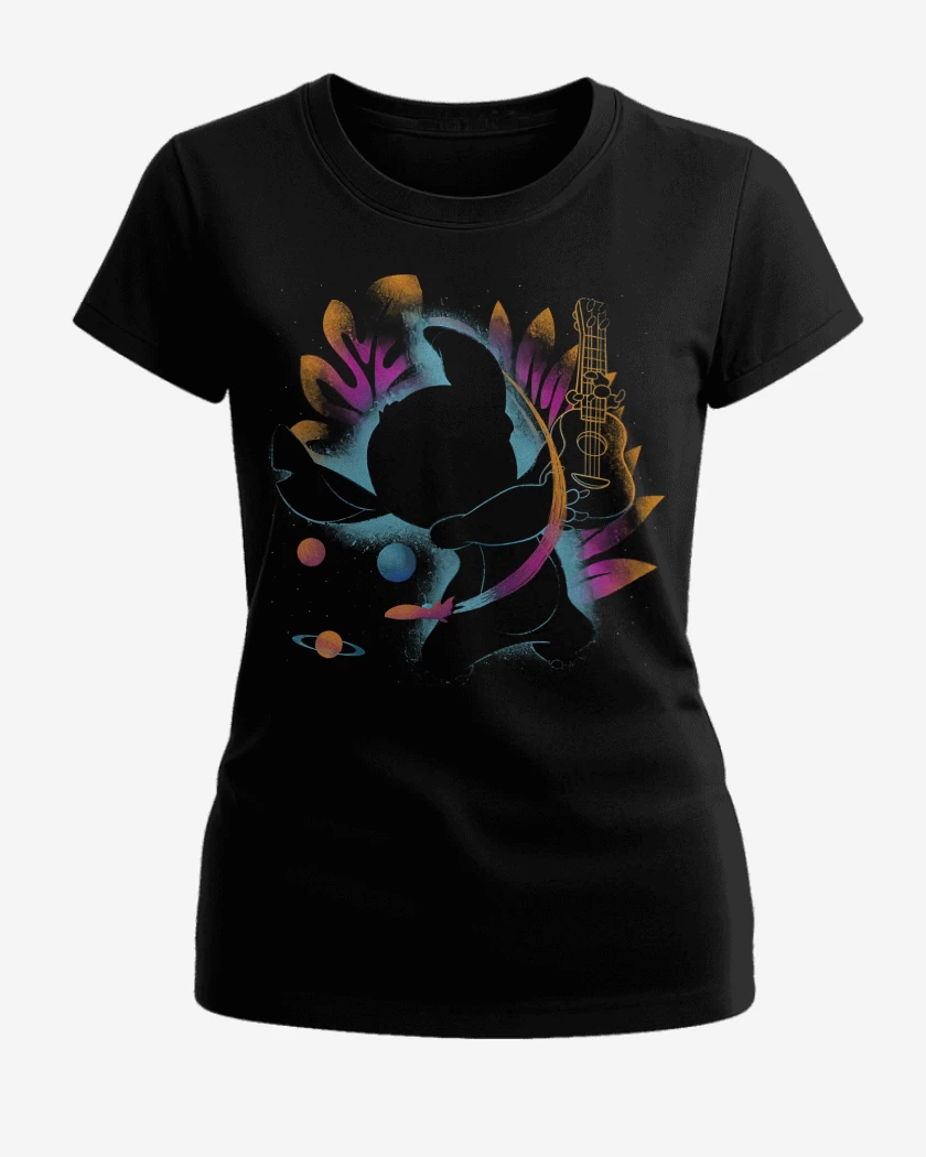 Polera de Mujer Negro de Guitar Stitch