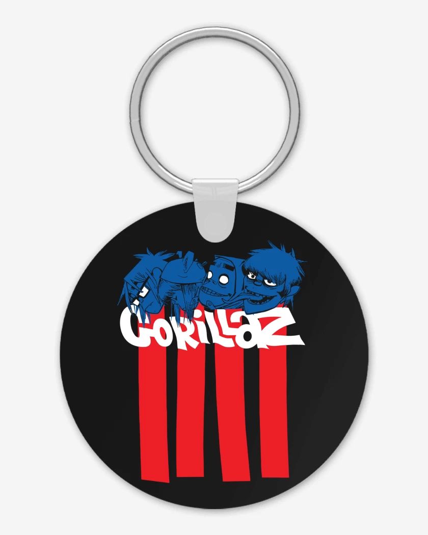 Llavero Negro de Gorillaz Heads