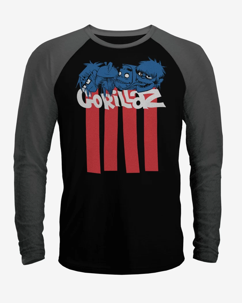Polera Raglan Gorillaz Heads