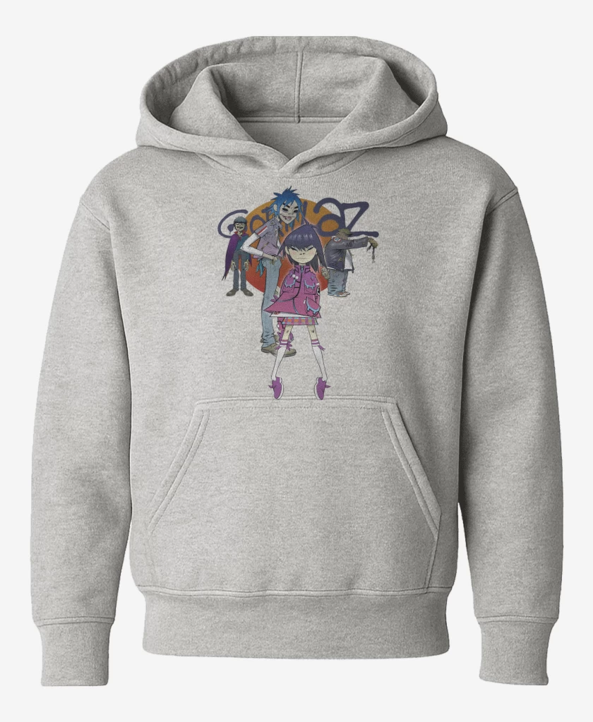 Poleron de niño Gris Melange de Gorillaz Banda