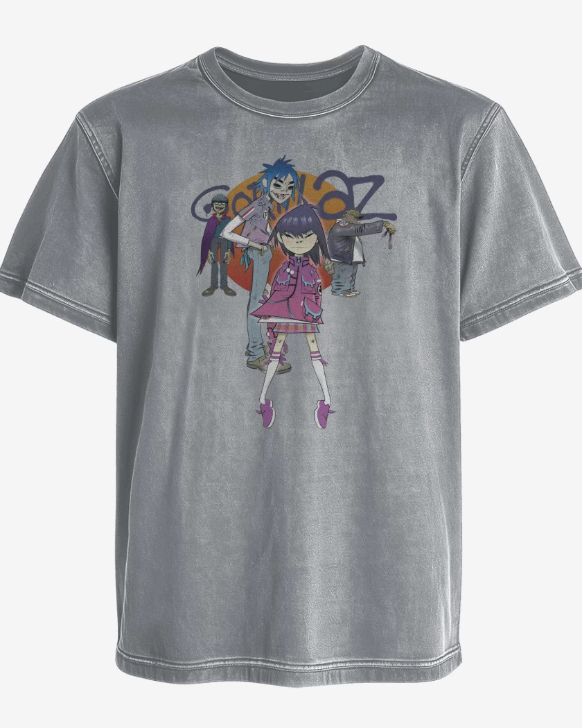 Polera desgastada Gorillaz Banda