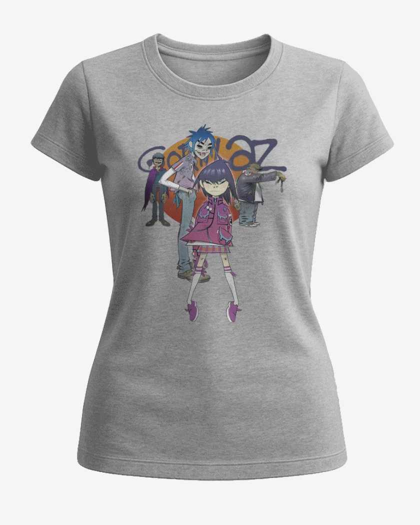 Polera de Mujer Gorillaz Banda