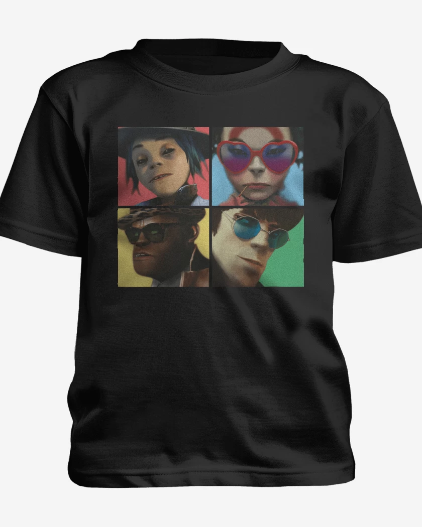 Polera de niño Negro de Gorillaz Humanz