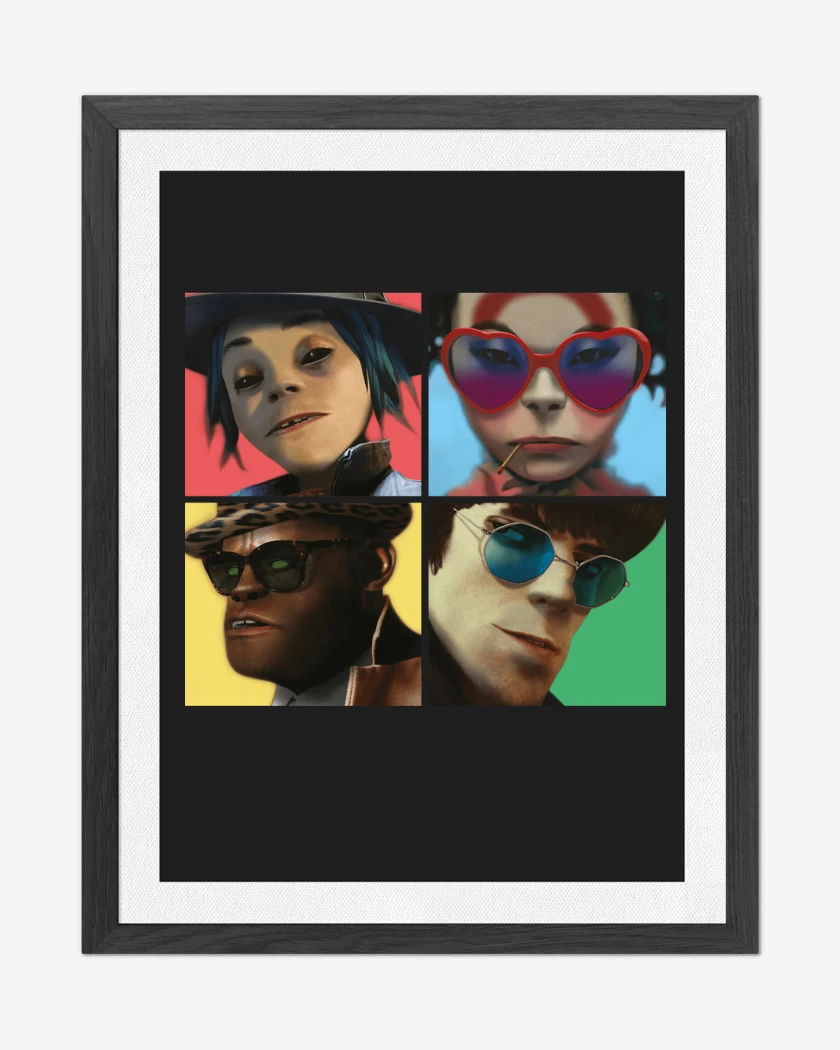 Cuadro decorativo Negro de Gorillaz Humanz