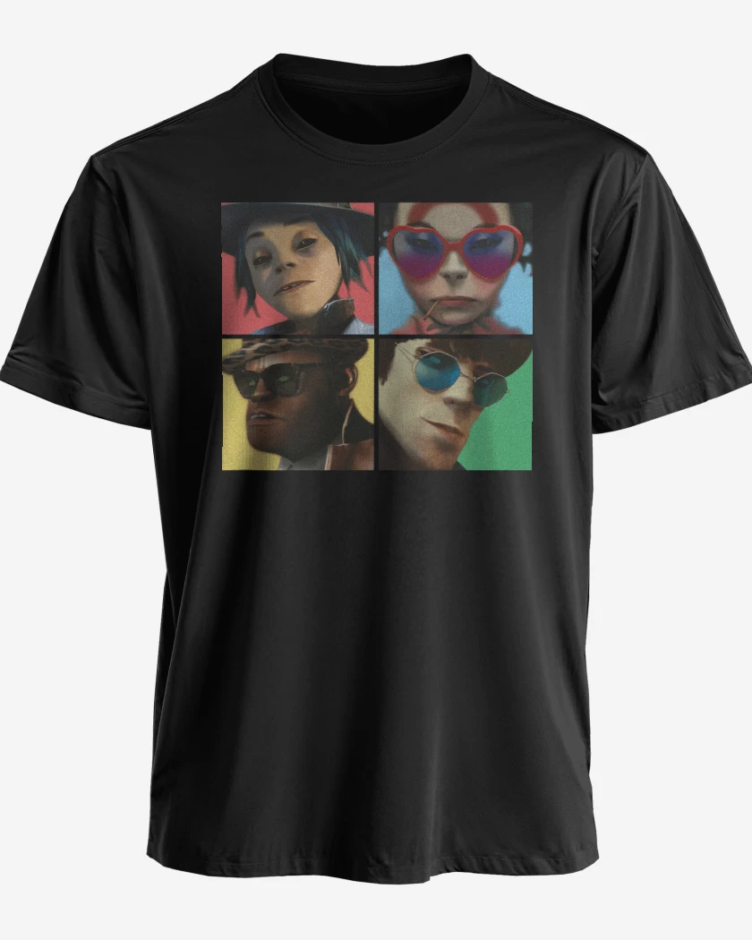 Polera premium Negro de Gorillaz Humanz