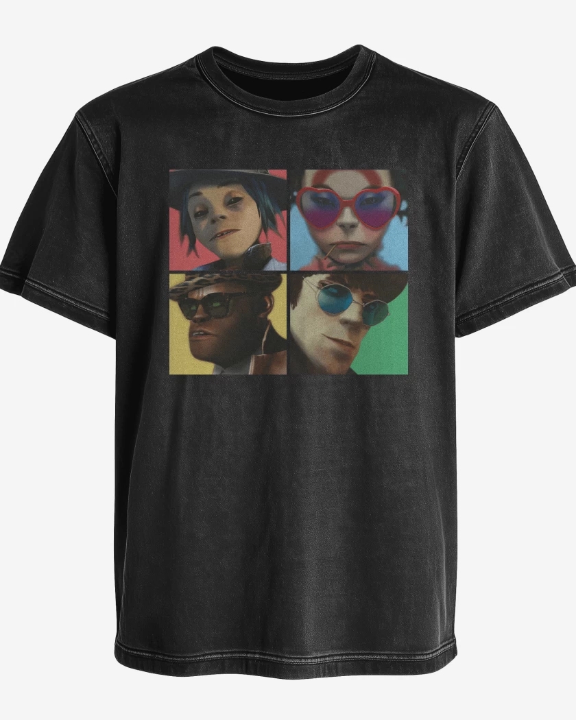 Polera desgastada Gorillaz Humanz