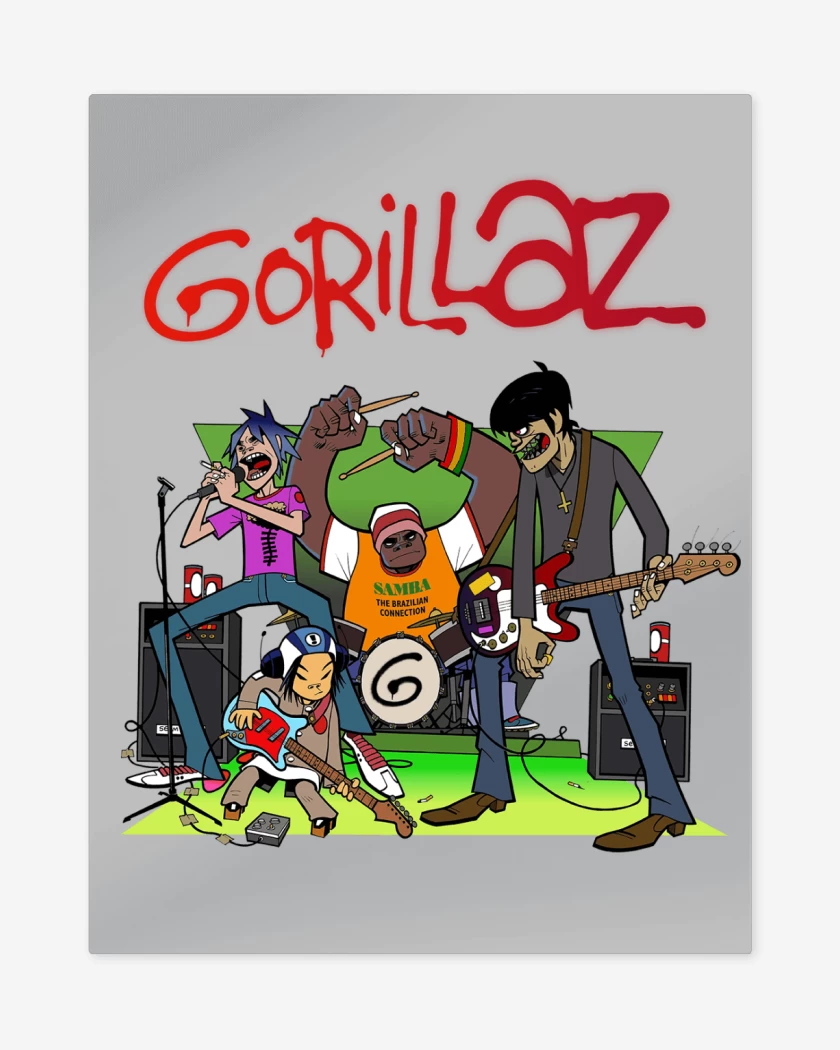 Print metalico Gorillaz Band