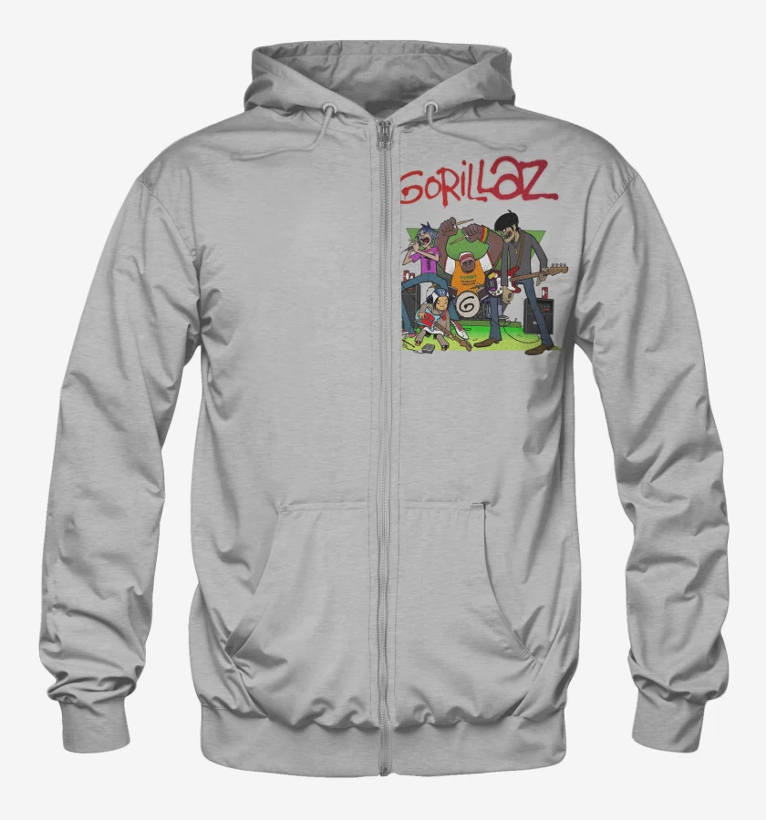 Poleron Canguro con cierre Gorillaz Band