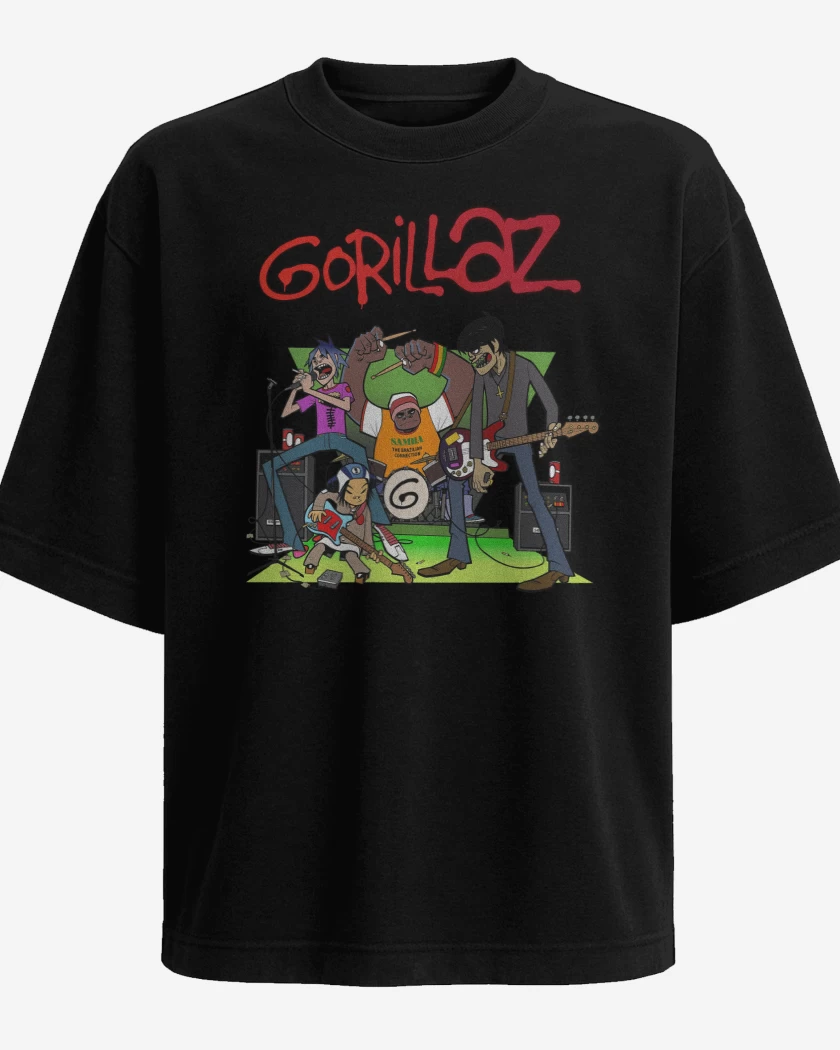 Polera Oversize Gorillaz Band