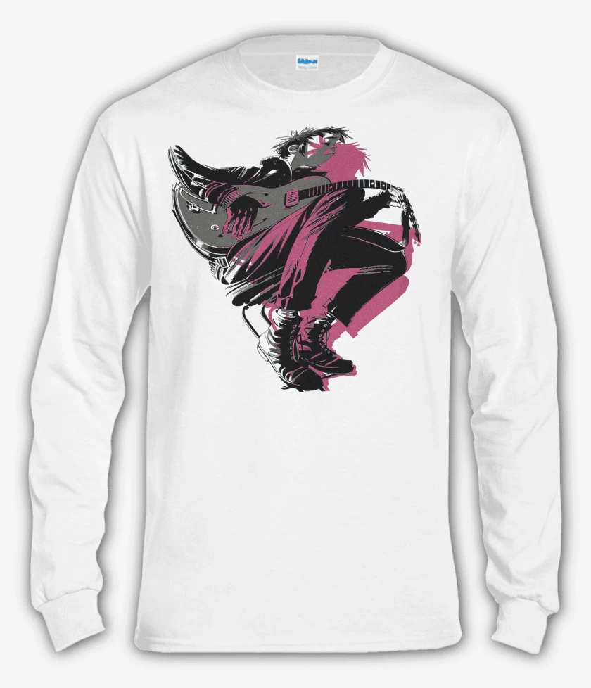 Polera manga larga Blanco de Gorillaz The Now Now