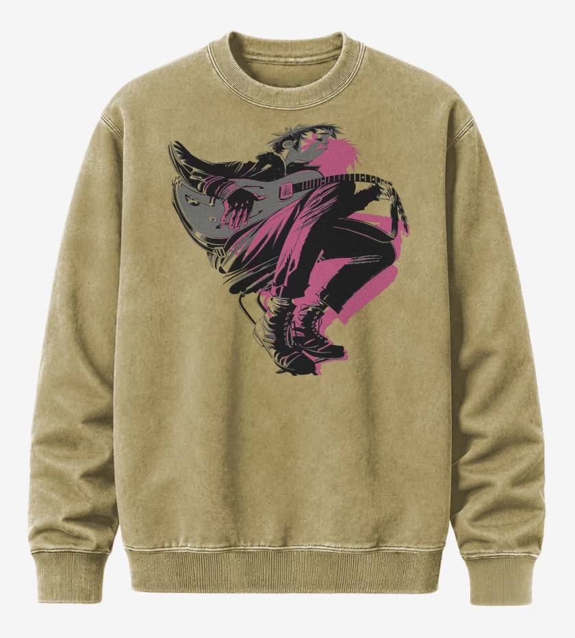 Poleron Polo Acid Wash Beige de Gorillaz The Now Now