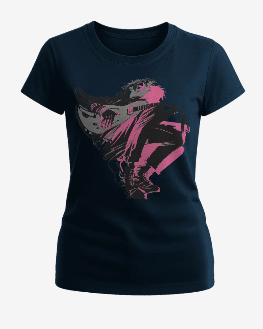 Polera de Mujer Azul Marino de Gorillaz The Now Now