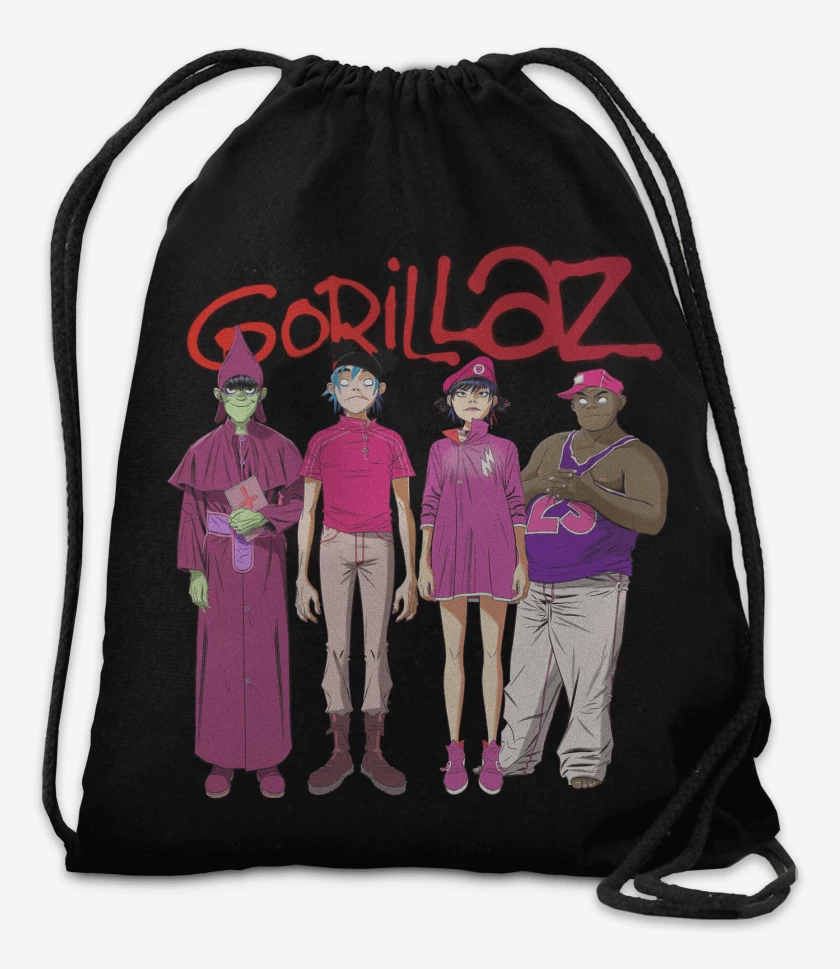 Mochila Negro de Gorillaz Cracker Island