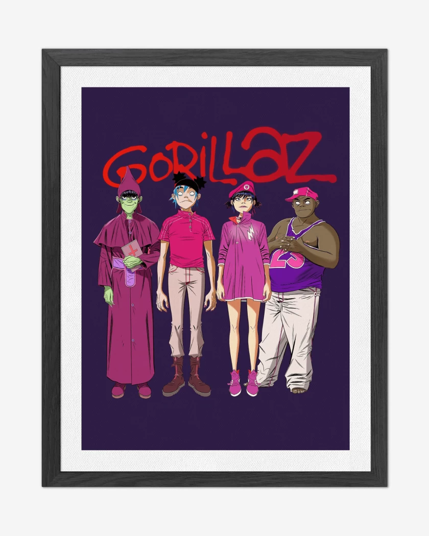 Cuadro decorativo Morado de Gorillaz Cracker Island