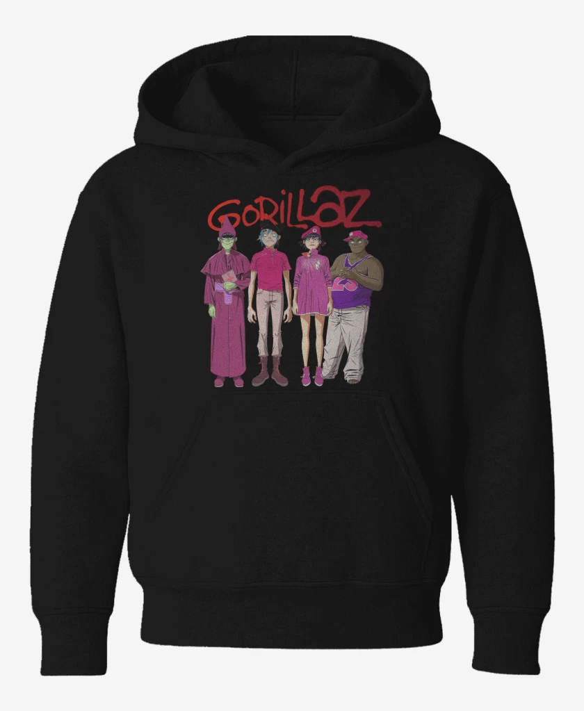 Poleron de niño Negro de Gorillaz Cracker Island