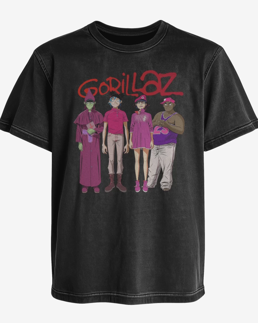 Polera desgastada Gorillaz Cracker Island