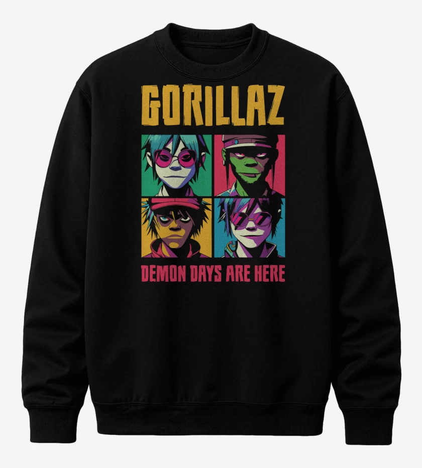 Poleron polo Gorillaz Demon Days Are Here
