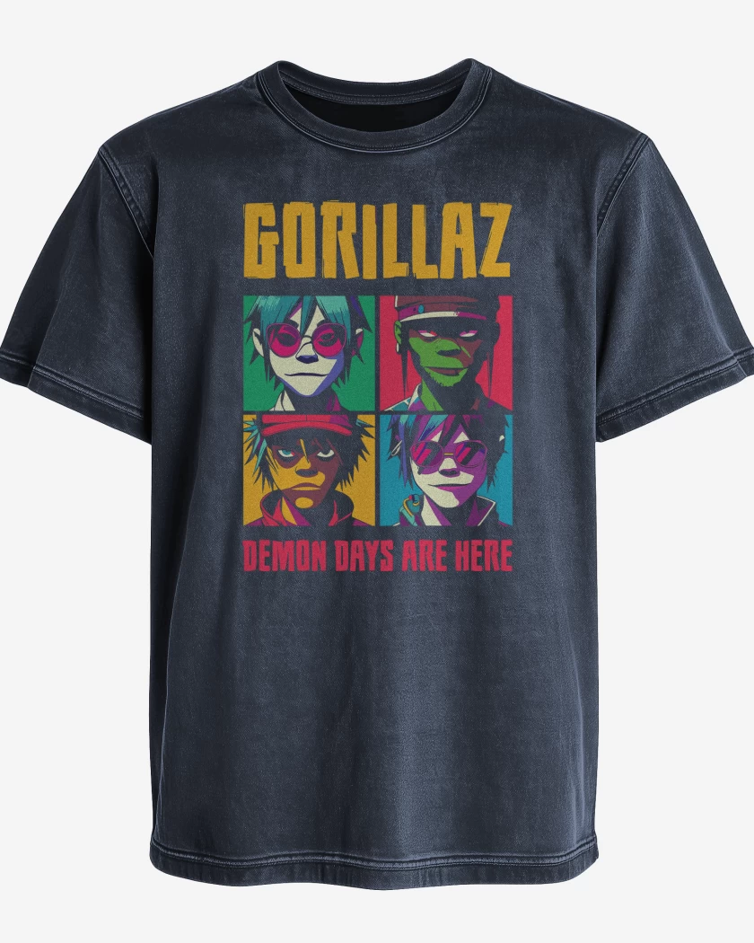 Polera desgastada Gorillaz Demon Days Are Here