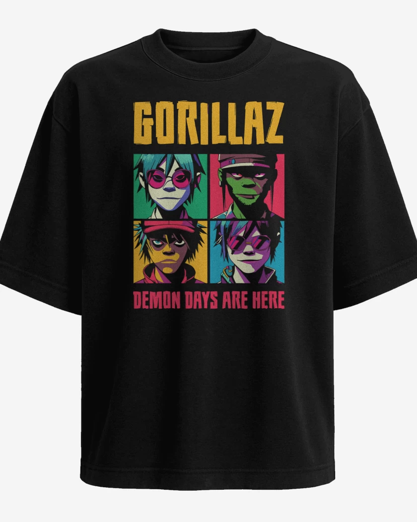 Polera Oversize Gorillaz Demon Days Are Here