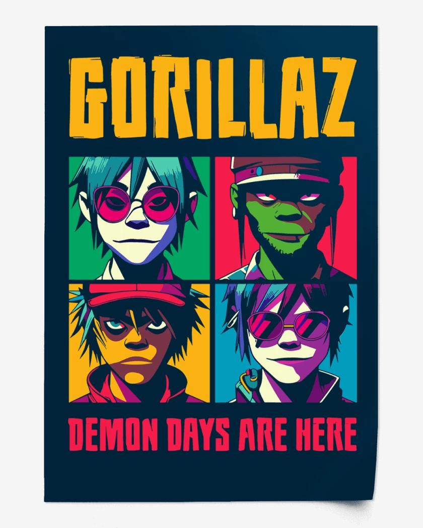 Print Gorillaz Demon Days Are Here
