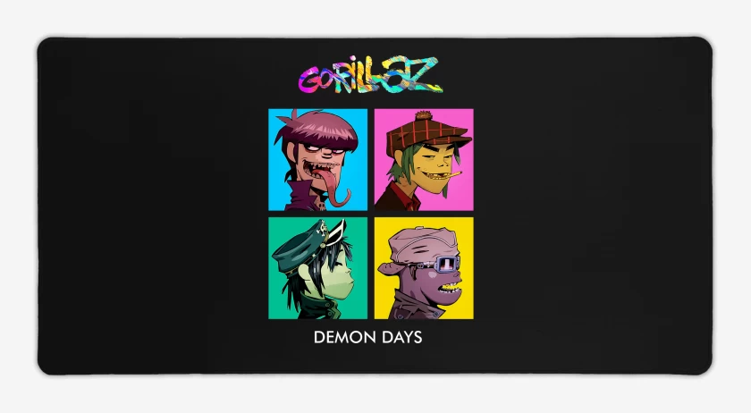 Mouse pad Gamer Negro de Gorillaz Demon