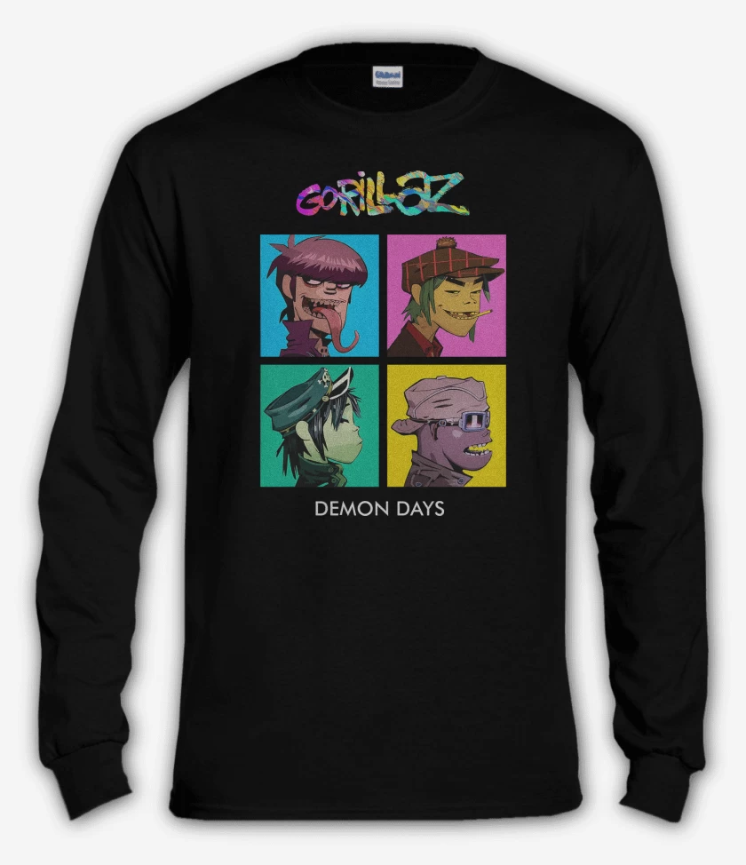 Polera manga larga Gorillaz Demon