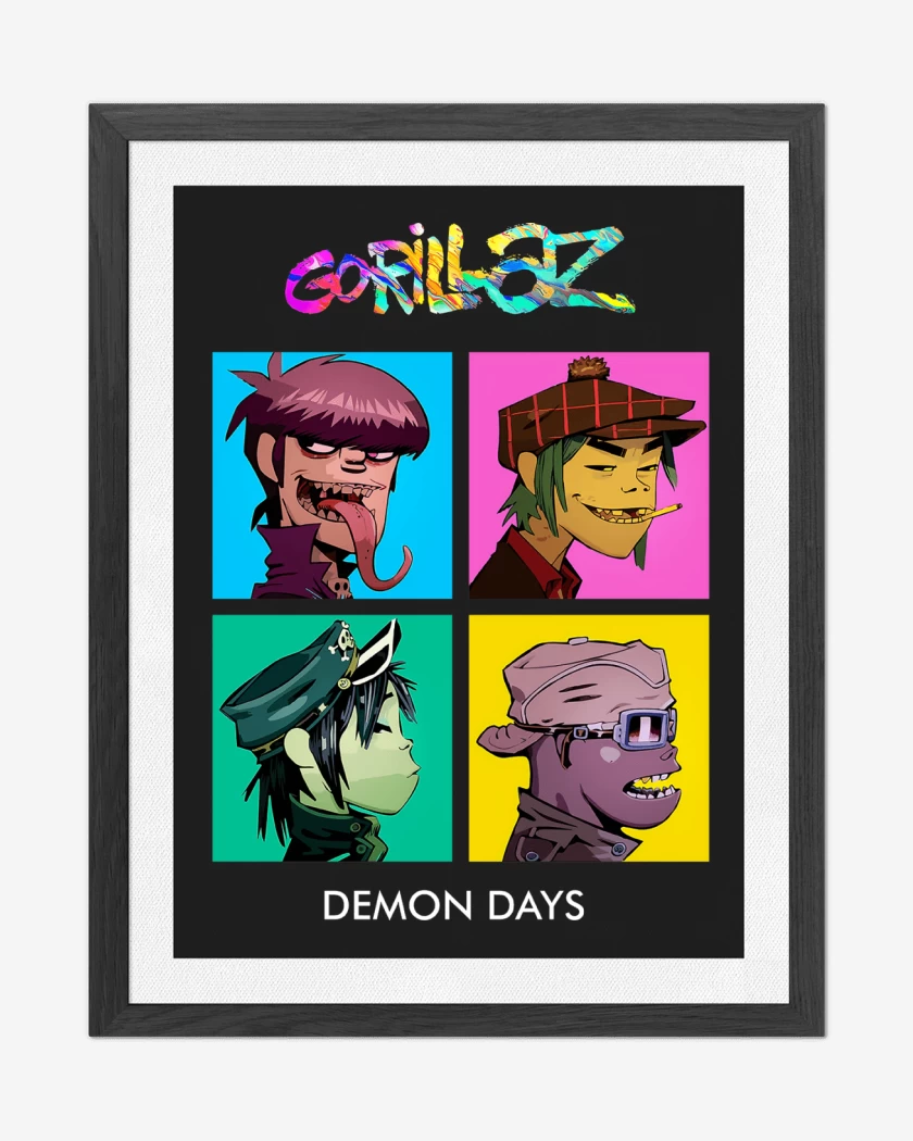 Cuadro decorativo Negro de Gorillaz Demon
