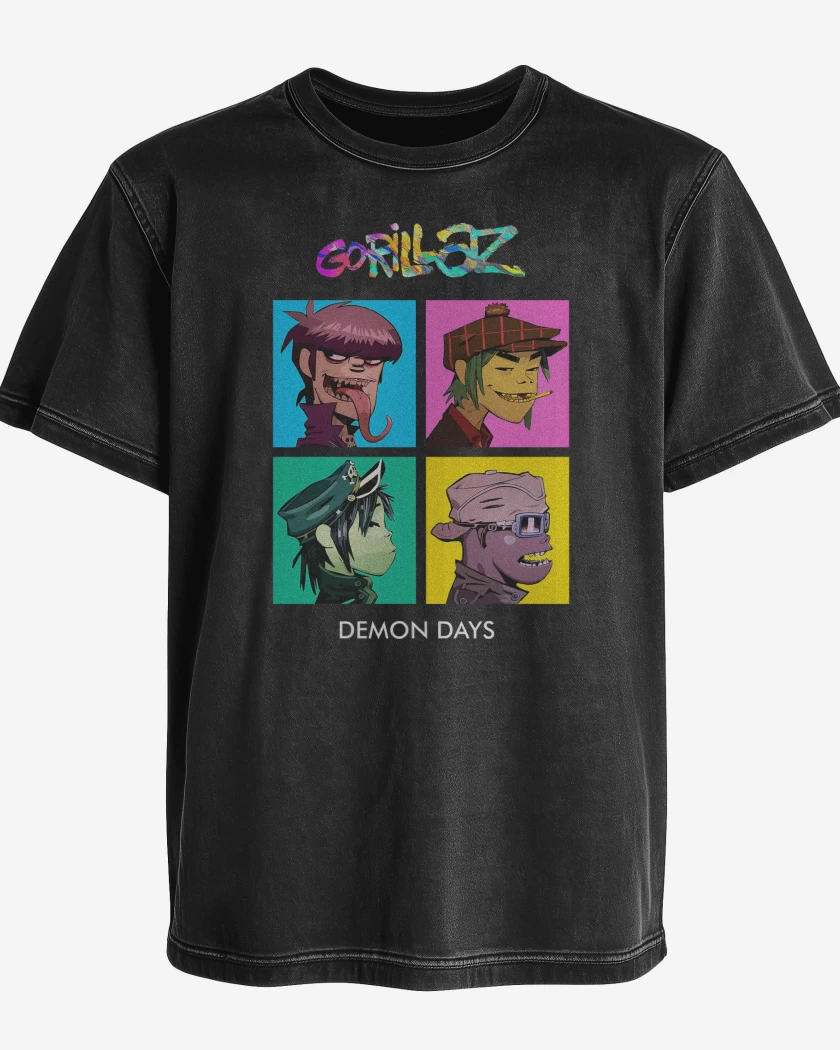 Polera desgastada Gorillaz Demon